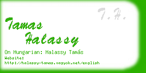 tamas halassy business card